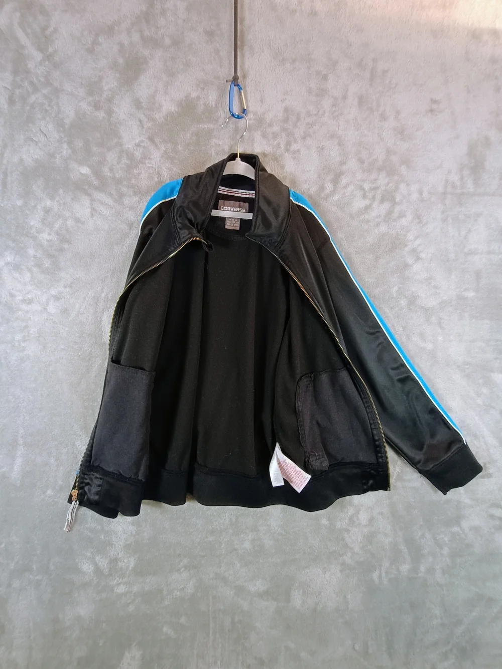 Boys Converse Full Zip Track Jacket with Blue Stripe Size 10/12